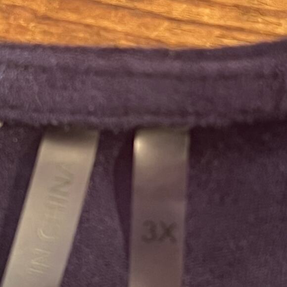 Soft Surroundings Blue Velvet Kimono Long Open Cardigan Holiday Size 3X Draped - Picture 10 of 10